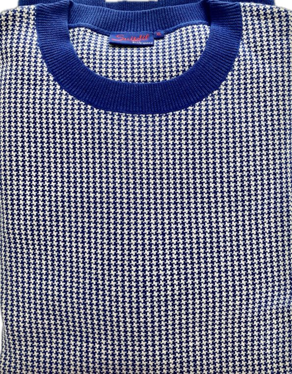 Ibsley smoke blue sweater - Merino wool & cotton