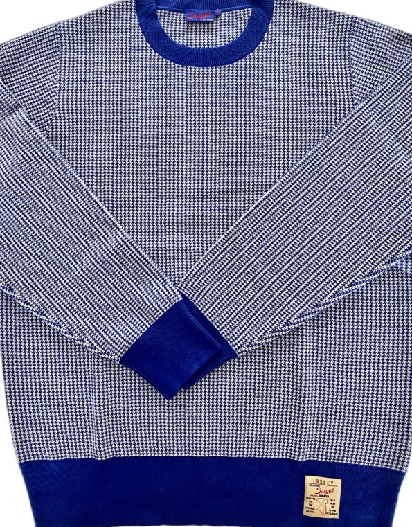 Ibsley smoke blue sweater - Merino wool & cotton